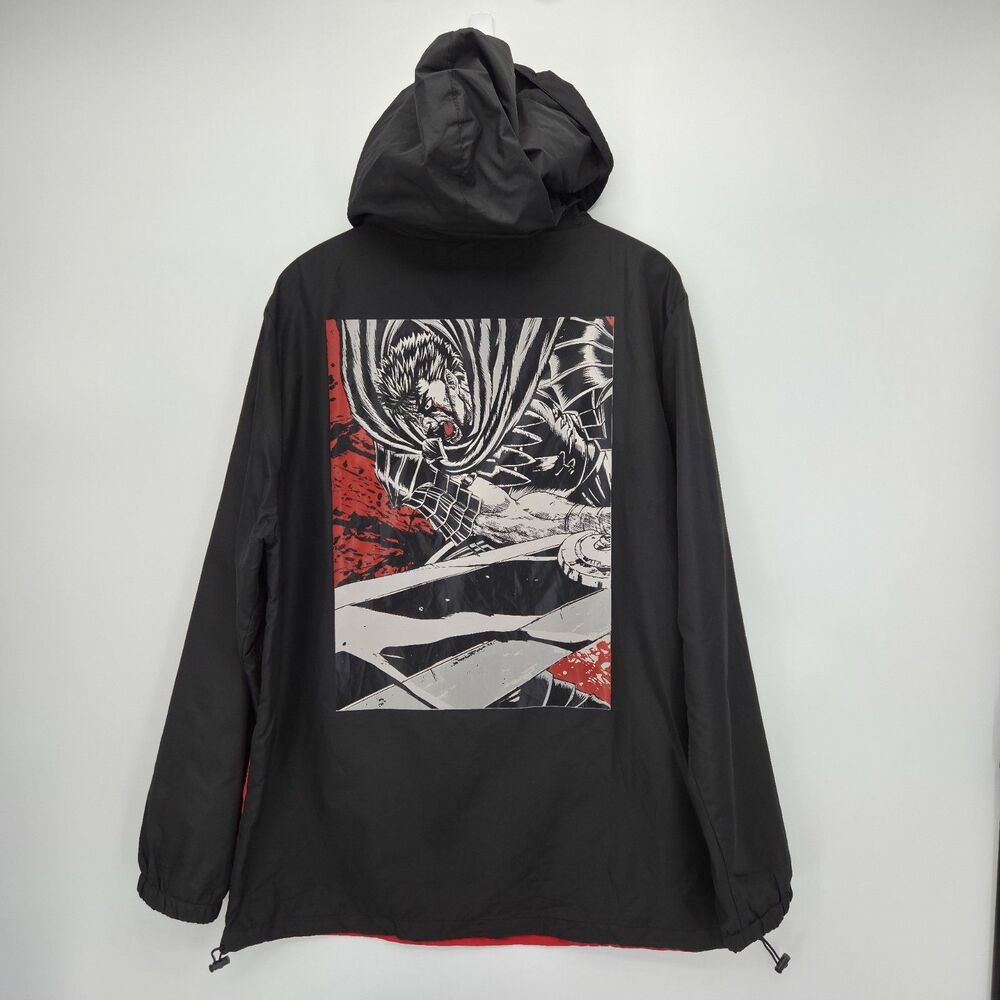 Atsuko Berserk Pullover Anorak Jacket Guts Rage Graphic Anime Manga Large